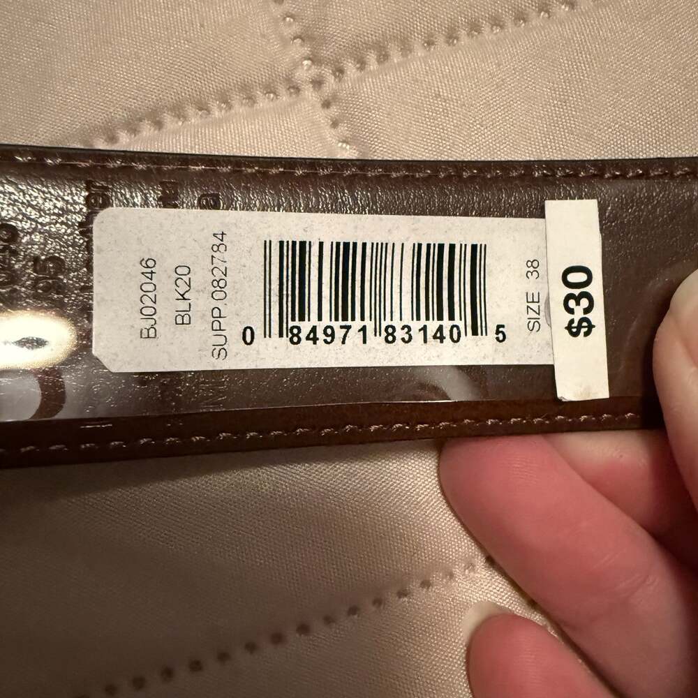 Men's STAFFORD Black/Brown Reversible Belt l Size 38 with Tags Attached - NEW - Picture 4 of 7